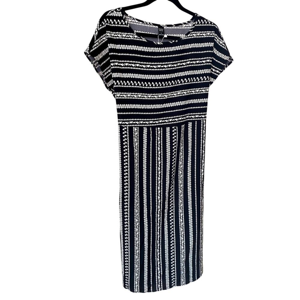 Black and White - NWT - Tie-Belt Dress - Womens Size L